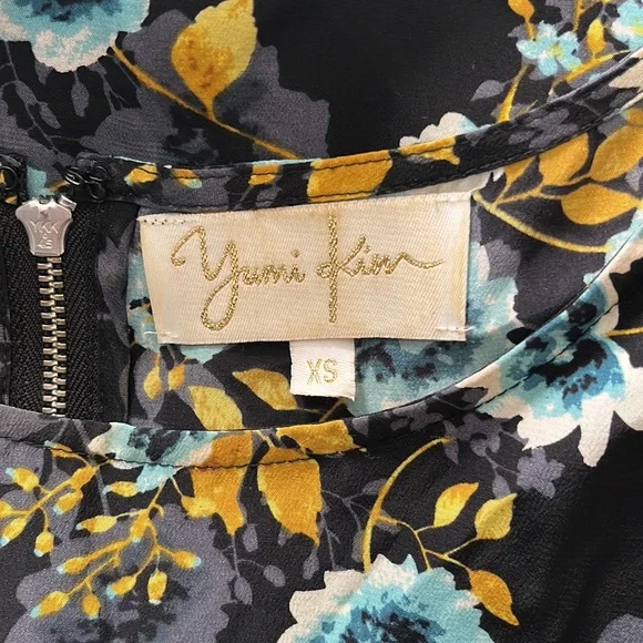 Yumi Kim Silk Floral Long Sleeve Blouse Size XS - Picture 5 of 6